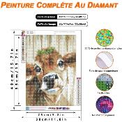 Kit Broderie Diamant Portrait Vache