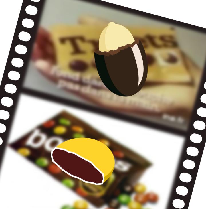 Bonitos Treets Chocolat Cacahutes FOND DANS LA BOUCHE, PAS DANS LA MAIN