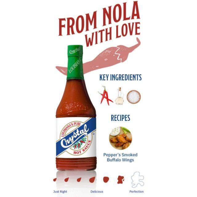 Une recette unique, authentique, parfaitement quilibre : la sauce pice pure de Louisiane Crystal