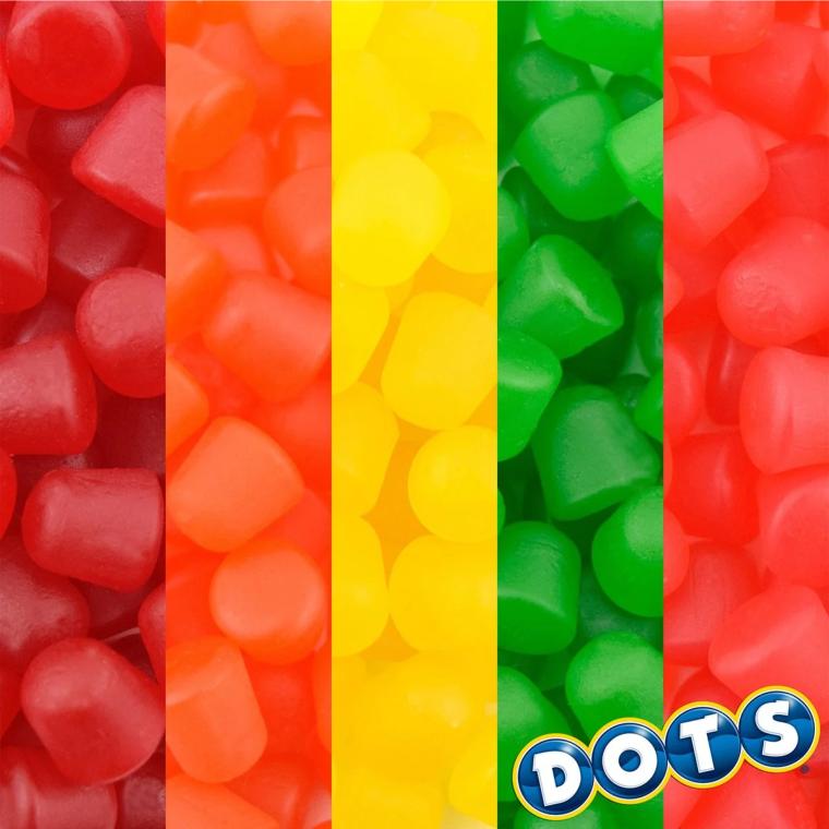 Les Dots, des confiseries amricaines trs populaires dans toutes leurs saveurs et couleurs.